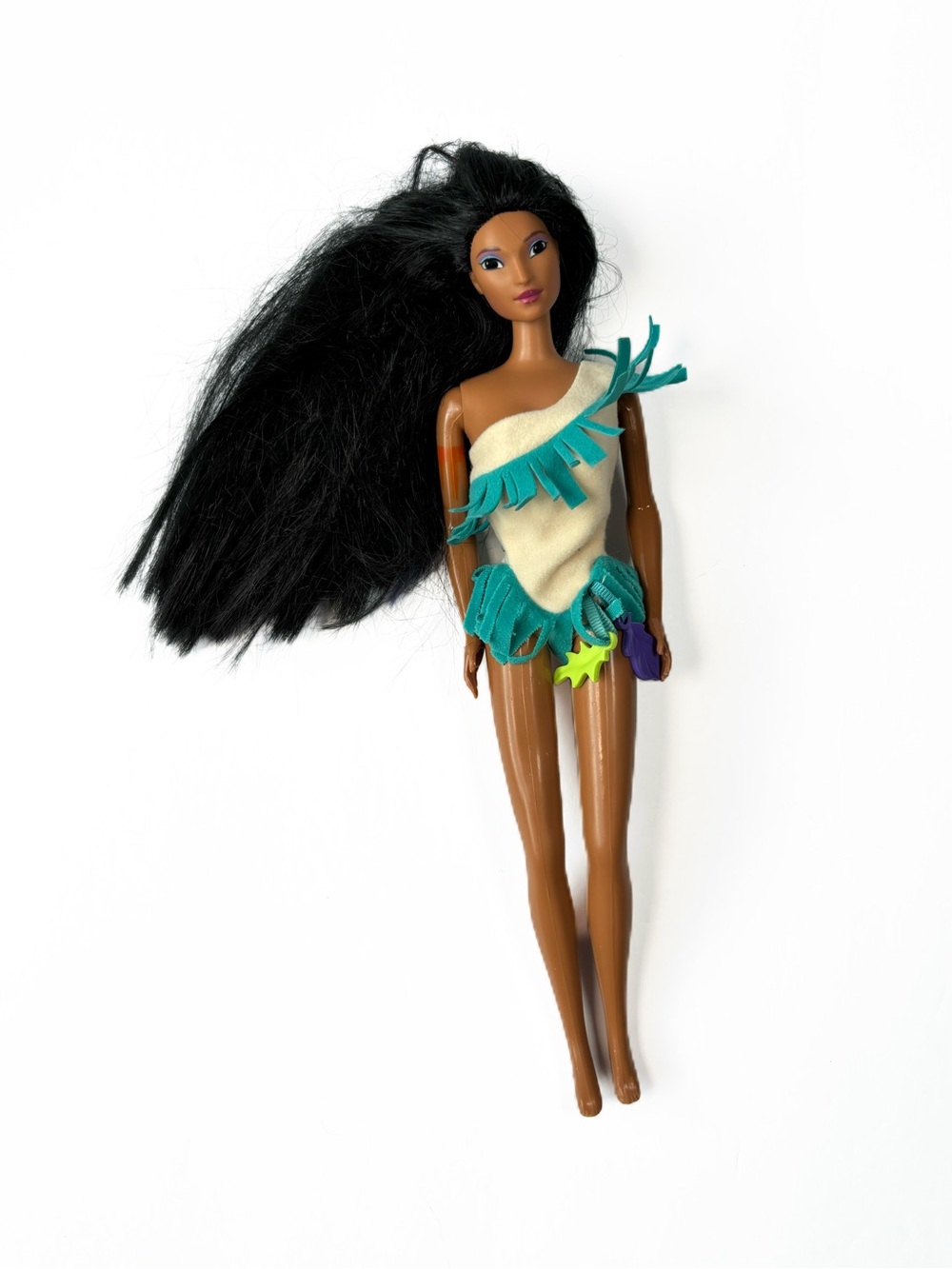 Vintage 1995 Disney Pocahontas Color Splash Hair Barbie Doll 90s